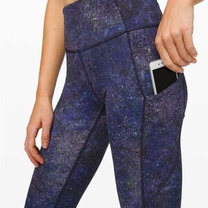 Lululemon Fast and Free Tight 11 25" *Nulux Polar Lights Blue Multi